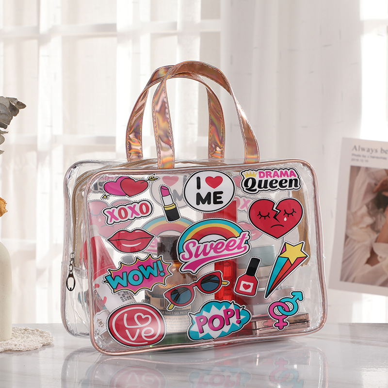 Factory Direct Supply Korean Style Cosmetic Bag Large Capacity Waterproof Wash Items Portable Storage Bag Travel Portable Tote