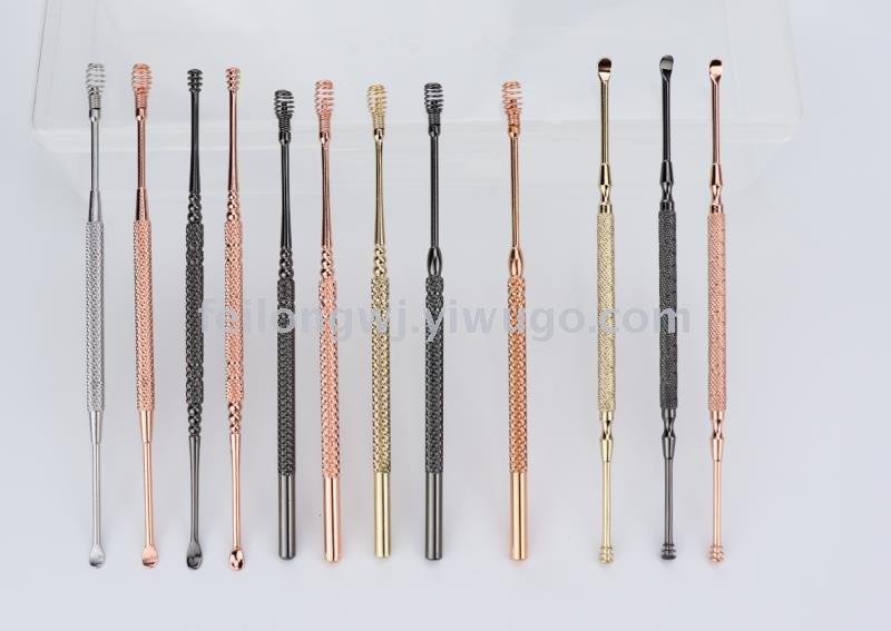 Rose gold shining earpick scoop shining earpick children's ear wax forceps ear pick tool Rose gold shining earpick scoop shining earpick children's ear wax forceps ear pick tool