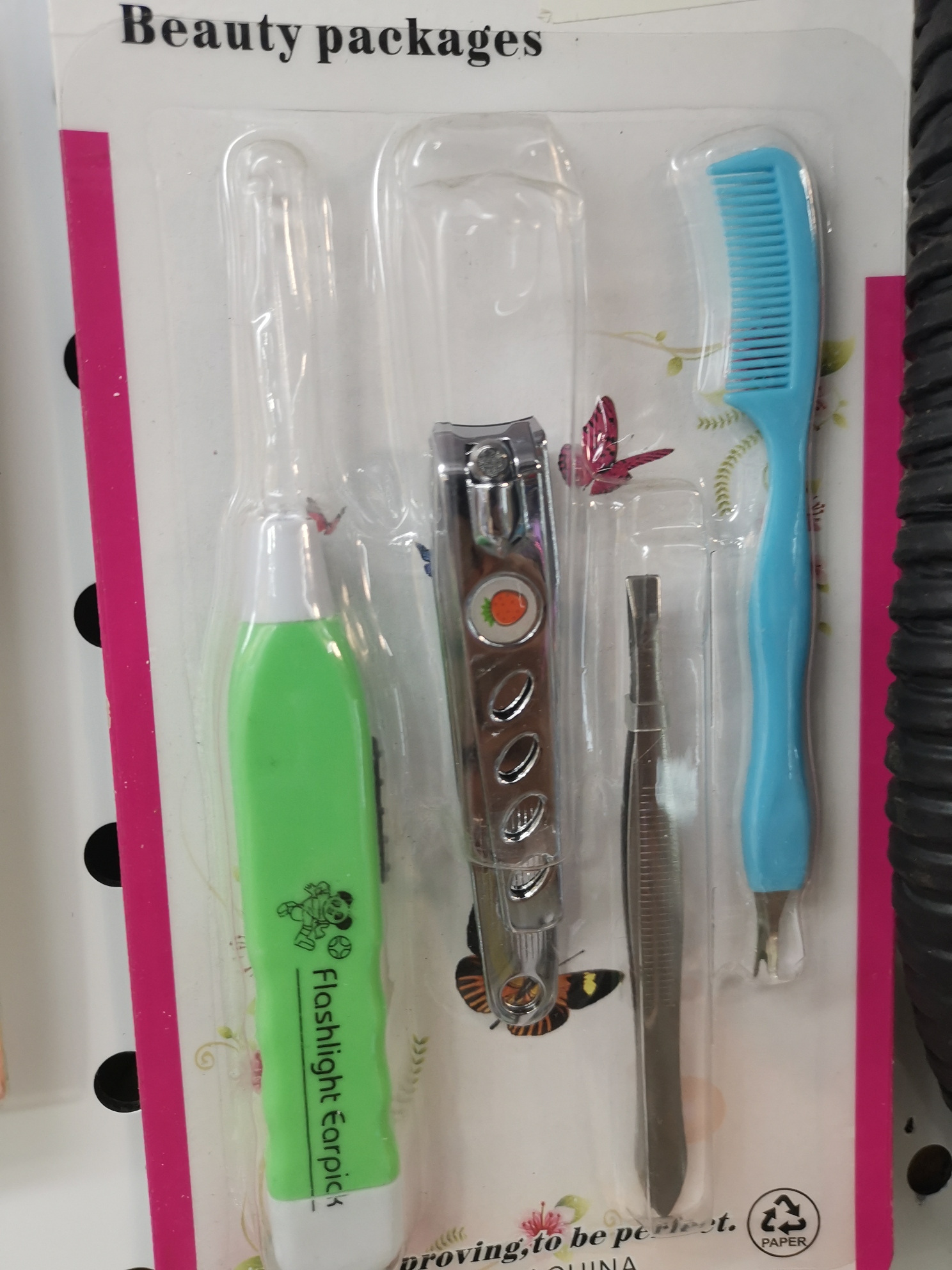 With Light Ear-Picker with Light Ear Pick 4-Piece Set Manicure Set Beauty 4-Piece Set Ear-Picker Set Ear-Picker 3-Piece Set