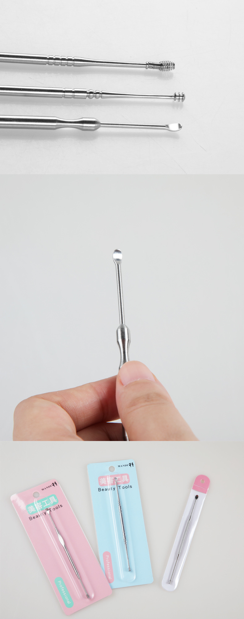 Stainless Steel Spiral Double-Headed Ear-Picker File Flower Stainless Steel Ear Pick Ear Cleaner Ear Ear Cleaner Stainless Steel Spiral Double-Headed Ear-Picker File Flower Stainless Steel Ear Pick Ear Cleaner Ear Ear Cleaner