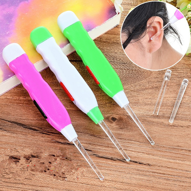 LED Lighting Ear Pick Baby Kids Safe Lighted Ear Wax Stone R