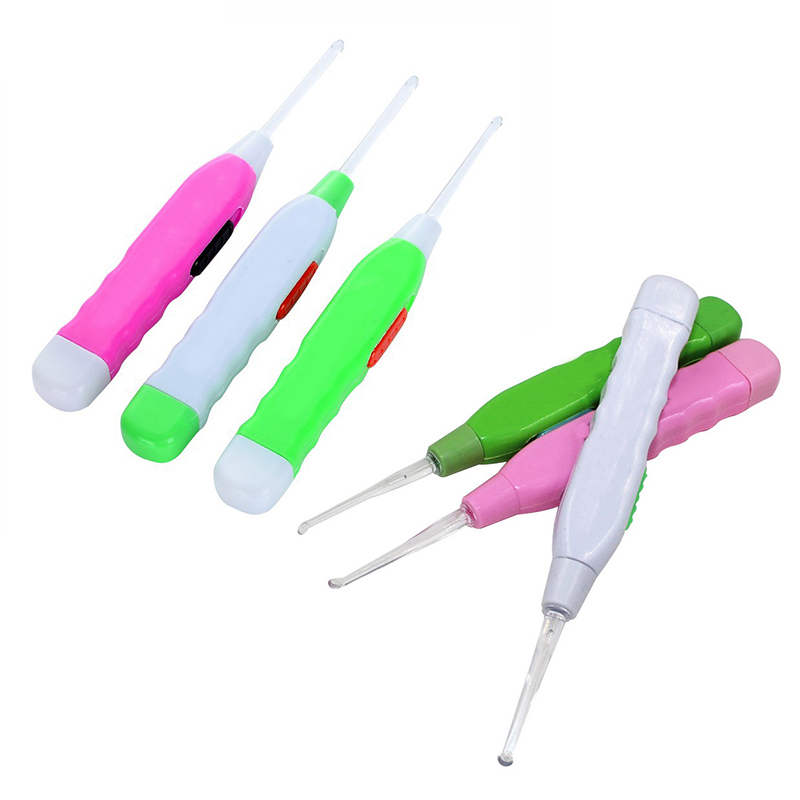 LED Lighting Ear Pick Baby Kids Safe Lighted Ear Wax Stone R