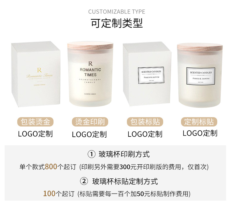 Essential Oil Aromatherapy Candle Household Soy Wax Scented Glass Candle Gift with Hand Ins Fragrance Candle Wholesale