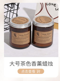 Wedding Gift Small Brown Simple Aromatherapy Candle Home Indoor Fragrance Hotel Fragrance Candle 80G