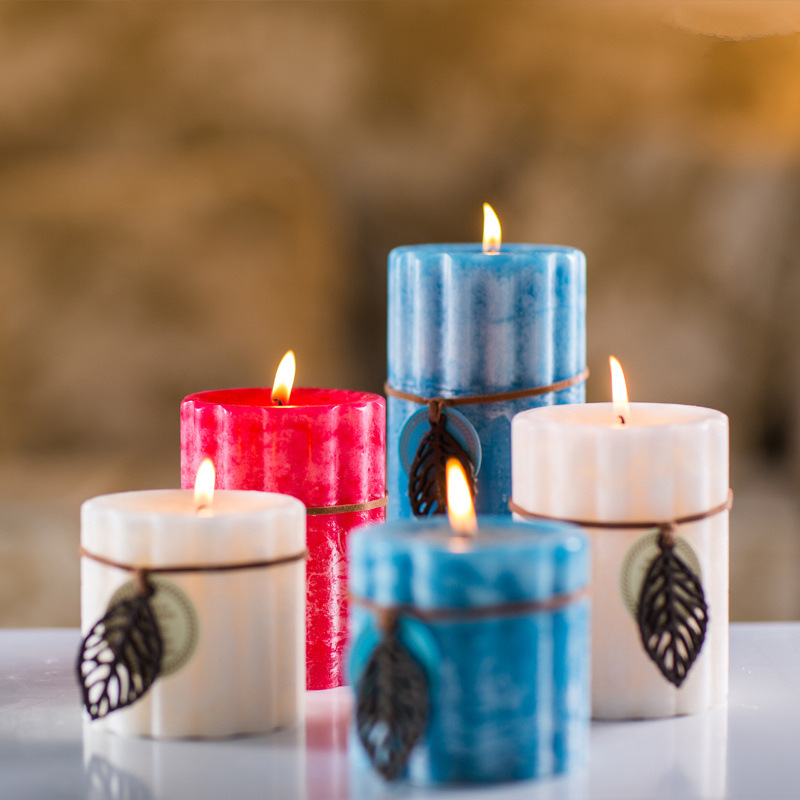 ROMANTIC TIMES Household Natural Organic Essence Oil Deodorant Cylindrical Aromatherapy Candle Wedding Fragrance Candle Large