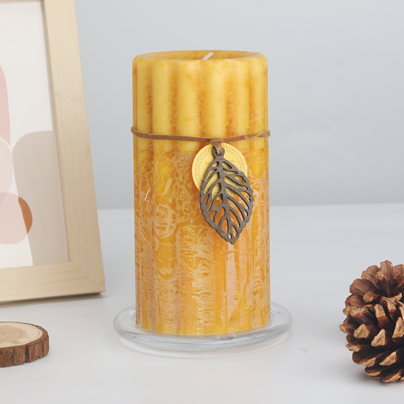 ROMANTIC TIMES Household Natural Organic Essence Oil Deodorant Cylindrical Aromatherapy Candle Wedding Fragrance Candle Large