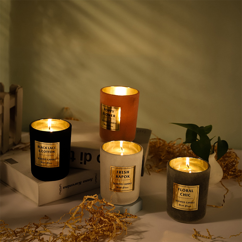 DIY Velvet Mori Style Aromatherapy Candle Ins Creative Style Candle Custom Smoke-Free Soy Wax Fragrance Candle Hotel Style
