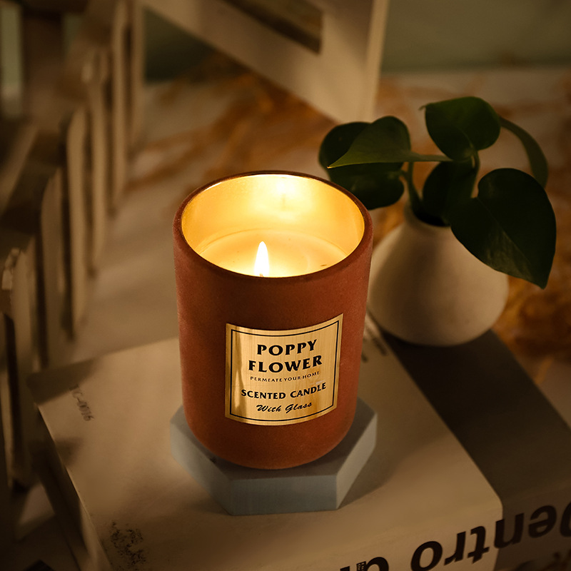 DIY Velvet Mori Style Aromatherapy Candle Ins Creative Style Candle Custom Smoke-Free Soy Wax Fragrance Candle Hotel Style