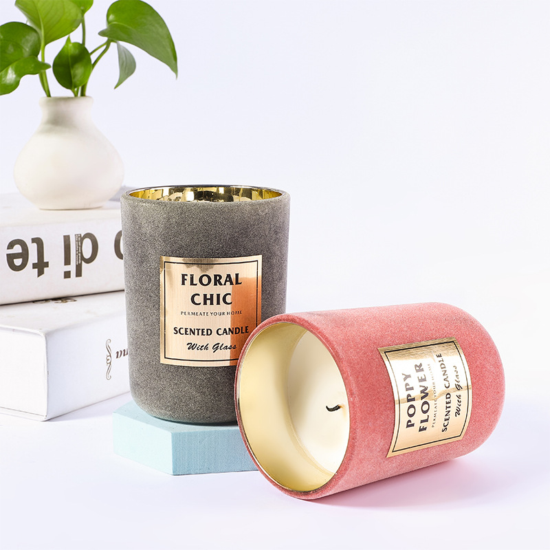 DIY Velvet Mori Style Aromatherapy Candle Ins Creative Style Candle Custom Smoke-Free Soy Wax Fragrance Candle Hotel Style