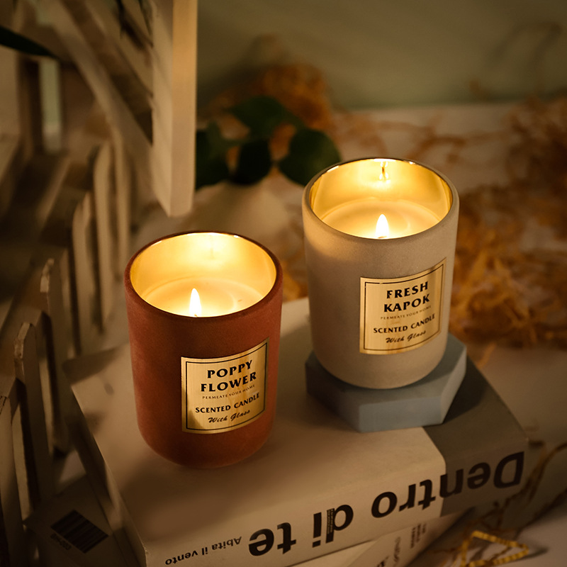 DIY Velvet Mori Style Aromatherapy Candle Ins Creative Style Candle Custom Smoke-Free Soy Wax Fragrance Candle Hotel Style