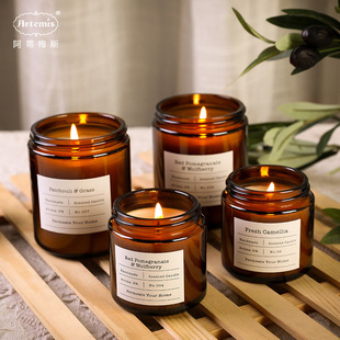 DIY Velvet Mori Style Aromatherapy Candle Ins Creative Style Candle Custom Smoke-Free Soy Wax Fragrance Candle Hotel Style