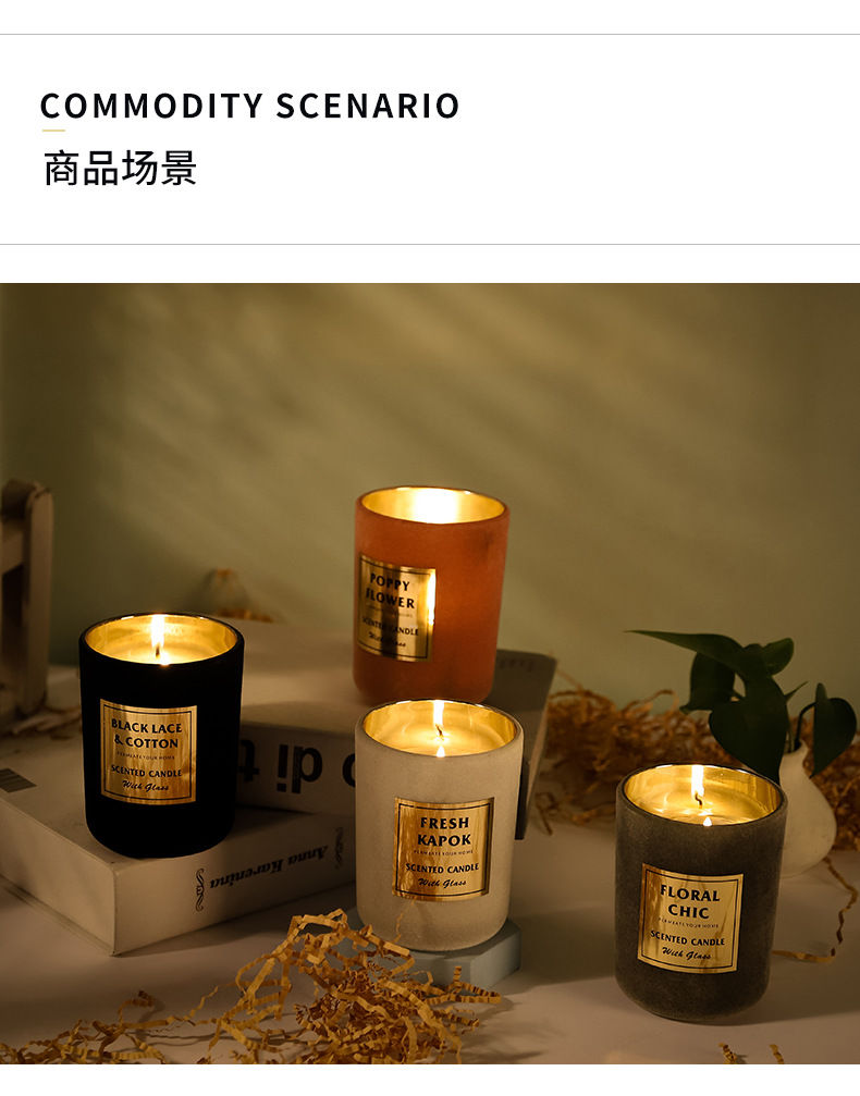 DIY Velvet Mori Style Aromatherapy Candle Ins Creative Style Candle Custom Smoke-Free Soy Wax Fragrance Candle Hotel Style
