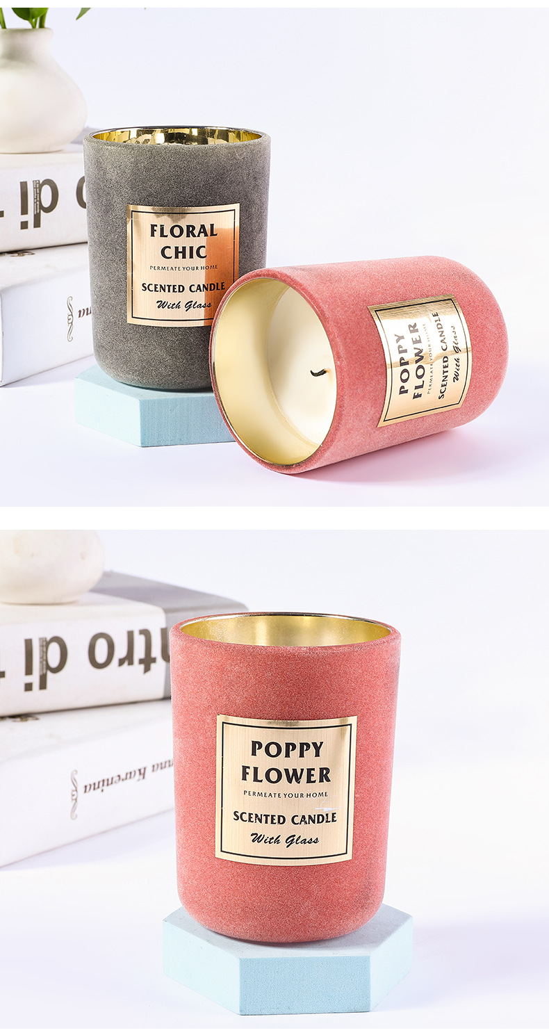DIY Velvet Mori Style Aromatherapy Candle Ins Creative Style Candle Custom Smoke-Free Soy Wax Fragrance Candle Hotel Style