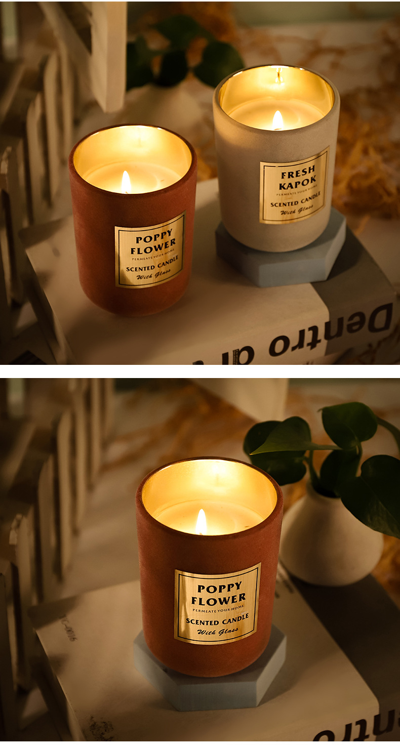 DIY Velvet Mori Style Aromatherapy Candle Ins Creative Style Candle Custom Smoke-Free Soy Wax Fragrance Candle Hotel Style