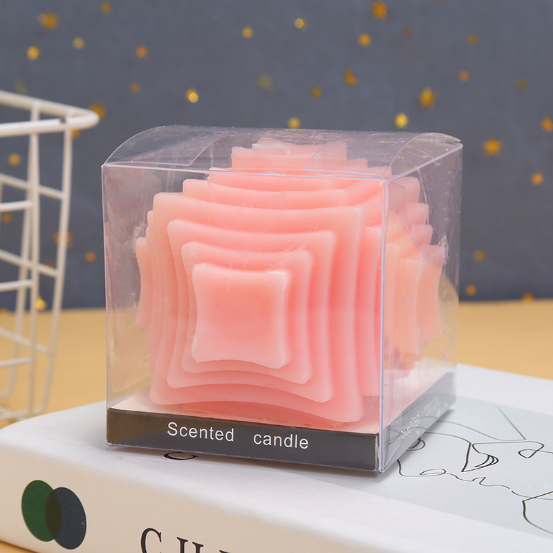 21 New Creative Geometric Fragrance Aromatherapy Candle Light Crafts Hotel Indoor Romantic Atmosphere Decoration Props