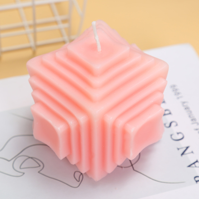 21 New Creative Geometric Fragrance Aromatherapy Candle Light Crafts Hotel Indoor Romantic Atmosphere Decoration Props