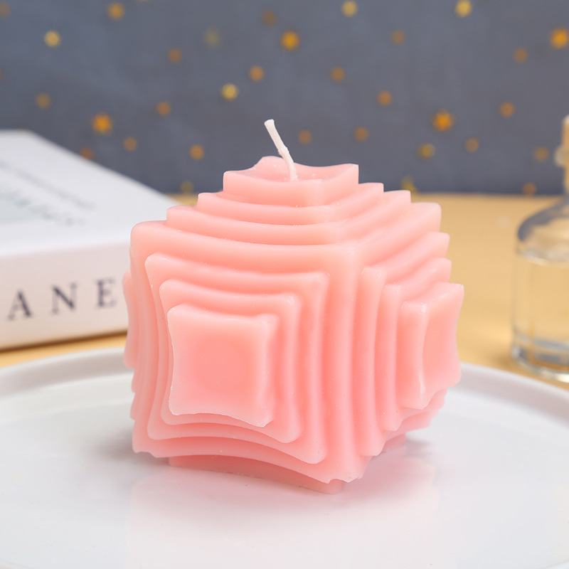 21 New Creative Geometric Fragrance Aromatherapy Candle Light Crafts Hotel Indoor Romantic Atmosphere Decoration Props