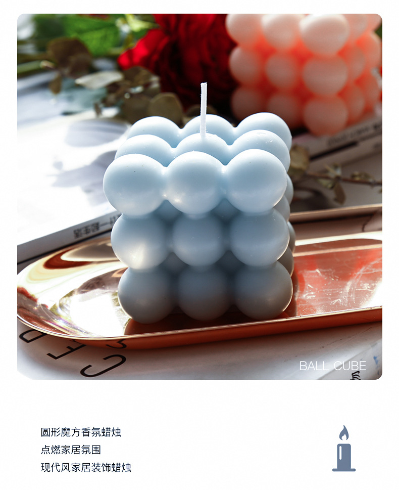 Korean Same Style Ins Internet Celebrity Rubik's Cube Aromatherapy Candle Home Fragrance Geometric Modeling Decoration Creative Photography Props Korean Same Style Ins Internet Celebrity Rubik's Cube Aromatherapy Candle Home Fragrance Geometric Modeling Decoration Creative Photography Props