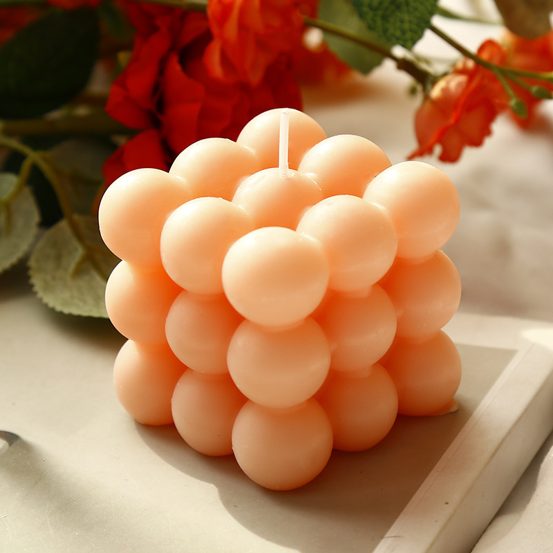 Korean Same Style Ins Internet Celebrity Rubik&#039;s Cube Aromatherapy Candle Home Fragrance Geometric Modeling Decoration Creative Photography Props
