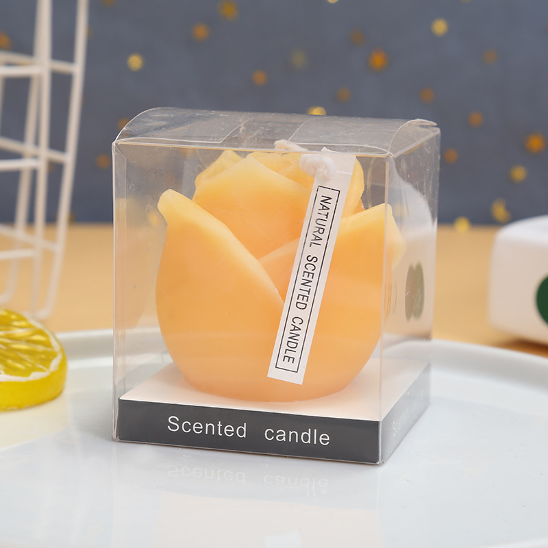 Tulip Candlestick Candle Light Home Ornaments Hotel Fragrance Aromatherapy Romantic Ins Style Atmosphere Gift