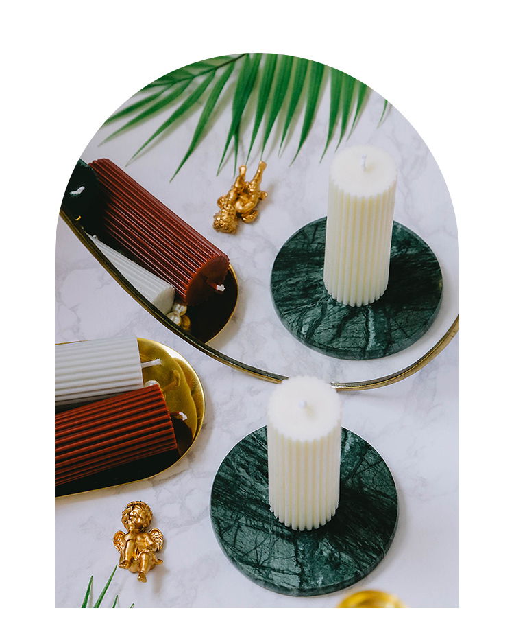 INS Nordic Aromatherapy Candle Home Indoor Fragrance Bedroom Living Room Creative Home Candle Striped Columnar Candle