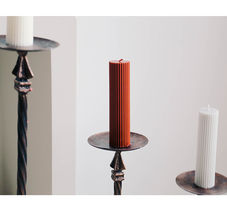 INS Nordic Aromatherapy Candle Home Indoor Fragrance Bedroom Living Room Creative Home Candle Striped Columnar Candle