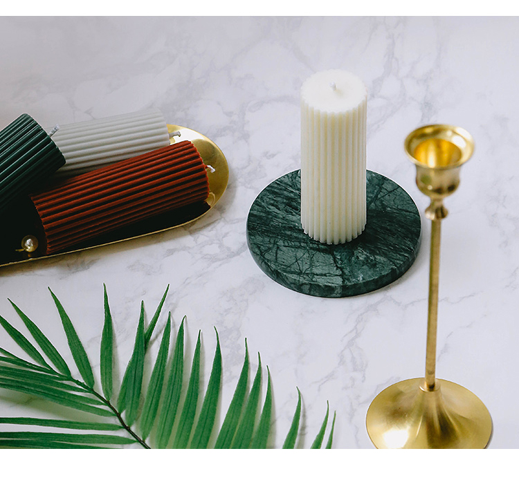 INS Nordic Aromatherapy Candle Home Indoor Fragrance Bedroom Living Room Creative Home Candle Striped Columnar Candle