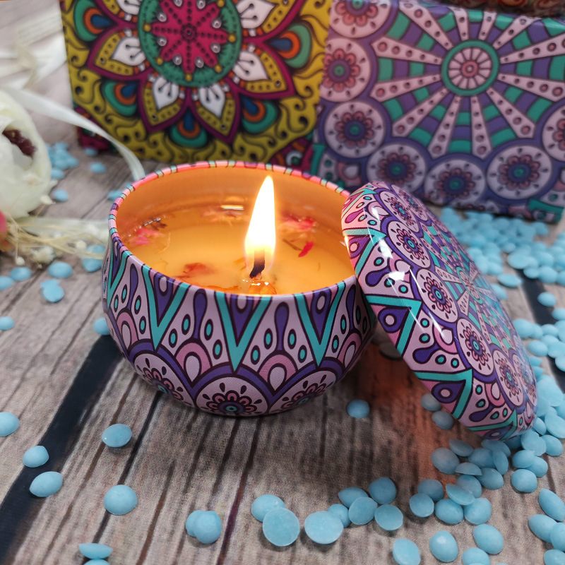 Dried Soy Wax Flower Fragrance Candle Wedding Gift Preserved Fresh Flower Fragrance Long Organic Essence Oil Incense Candle