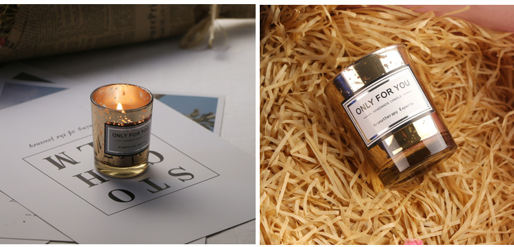 New Generation American Brand Uncovered Electroplating Gift Glass Candlestick Soy Wax Fragrance Aromatherapy Candle Gift New Generation American Brand Uncovered Electroplating Gift Glass Candlestick Soy Wax Fragrance Aromatherapy Candle Gift