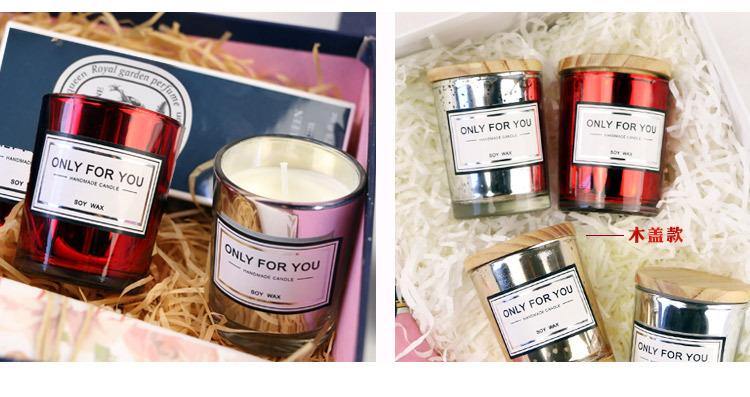 New Generation American Brand Uncovered Electroplating Gift Glass Candlestick Soy Wax Fragrance Aromatherapy Candle Gift New Generation American Brand Uncovered Electroplating Gift Glass Candlestick Soy Wax Fragrance Aromatherapy Candle Gift