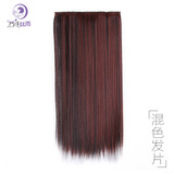 Women's European and American Wig Set Solid Seamless Hair Extension Piece Five Clip Chemical Fiber Curtain Curly Hair Wigs Spot Wholesale Women's European and American Wig Set Solid Seamless Hair Extension Piece Five Clip Chemical Fiber Curtain Curly Hair Wigs Spot Wholesale