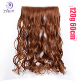 Women's European and American Wig Set Solid Seamless Hair Extension Piece Five Clip Chemical Fiber Curtain Curly Hair Wigs Spot Wholesale Women's European and American Wig Set Solid Seamless Hair Extension Piece Five Clip Chemical Fiber Curtain Curly Hair Wigs Spot Wholesale