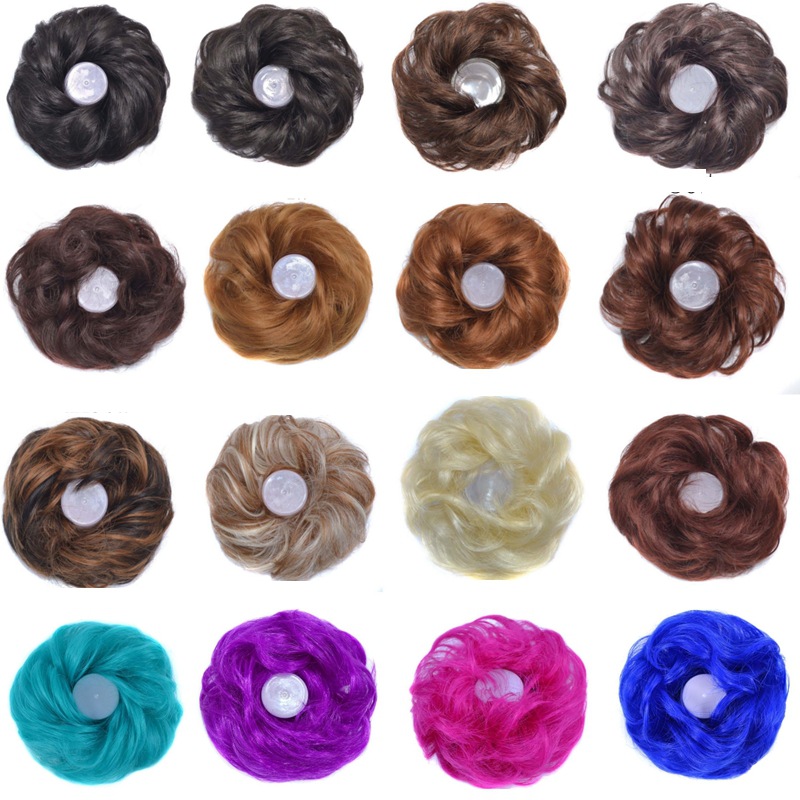 Wig Female Wig Hair Band Matte HighTemperature Fiber Ball Head Bun Hair Bag Rubber Band Curly Hair Band
