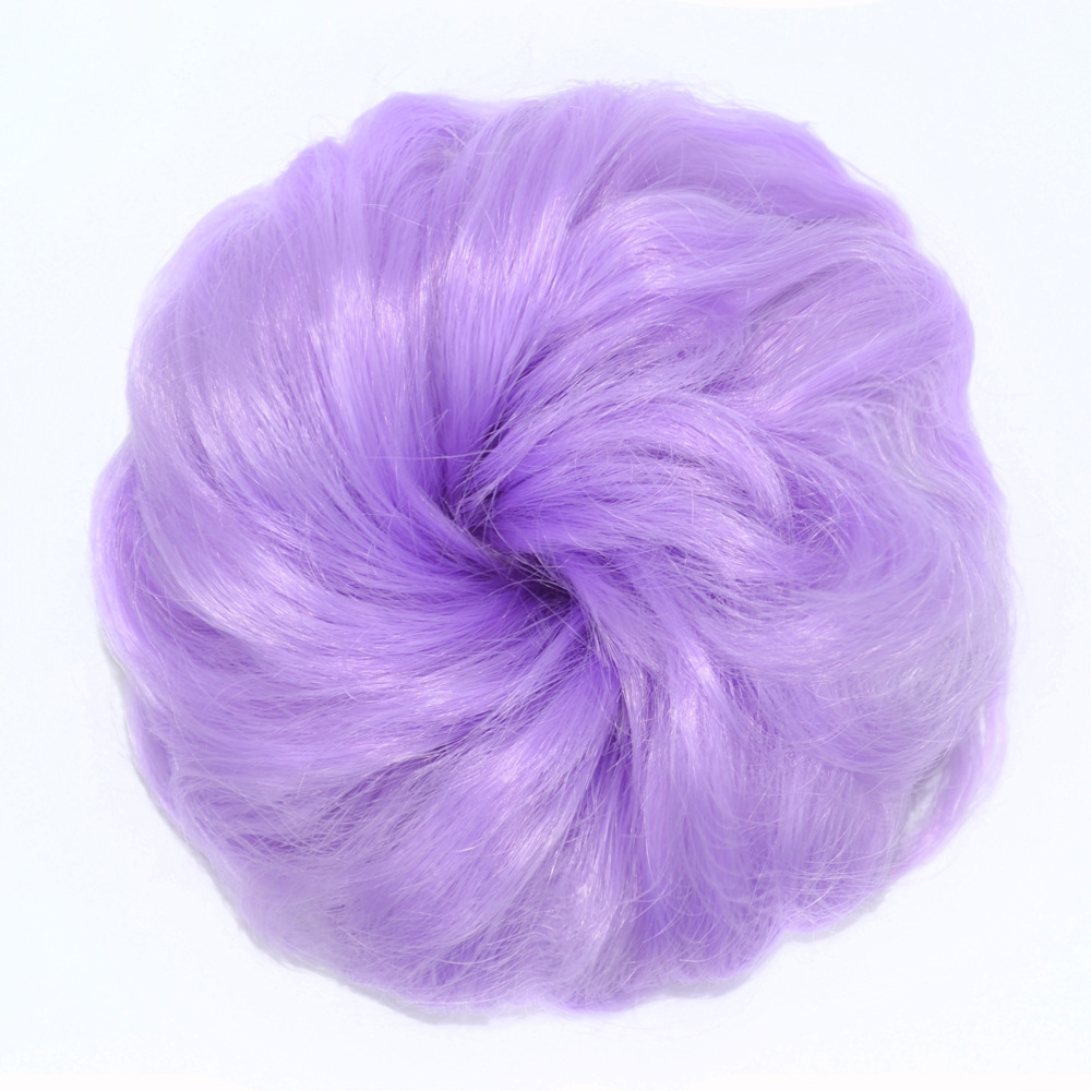 Wig Female Wig Hair Band Matte HighTemperature Fiber Ball Head Bun Hair Bag Rubber Band Curly Hair Band
