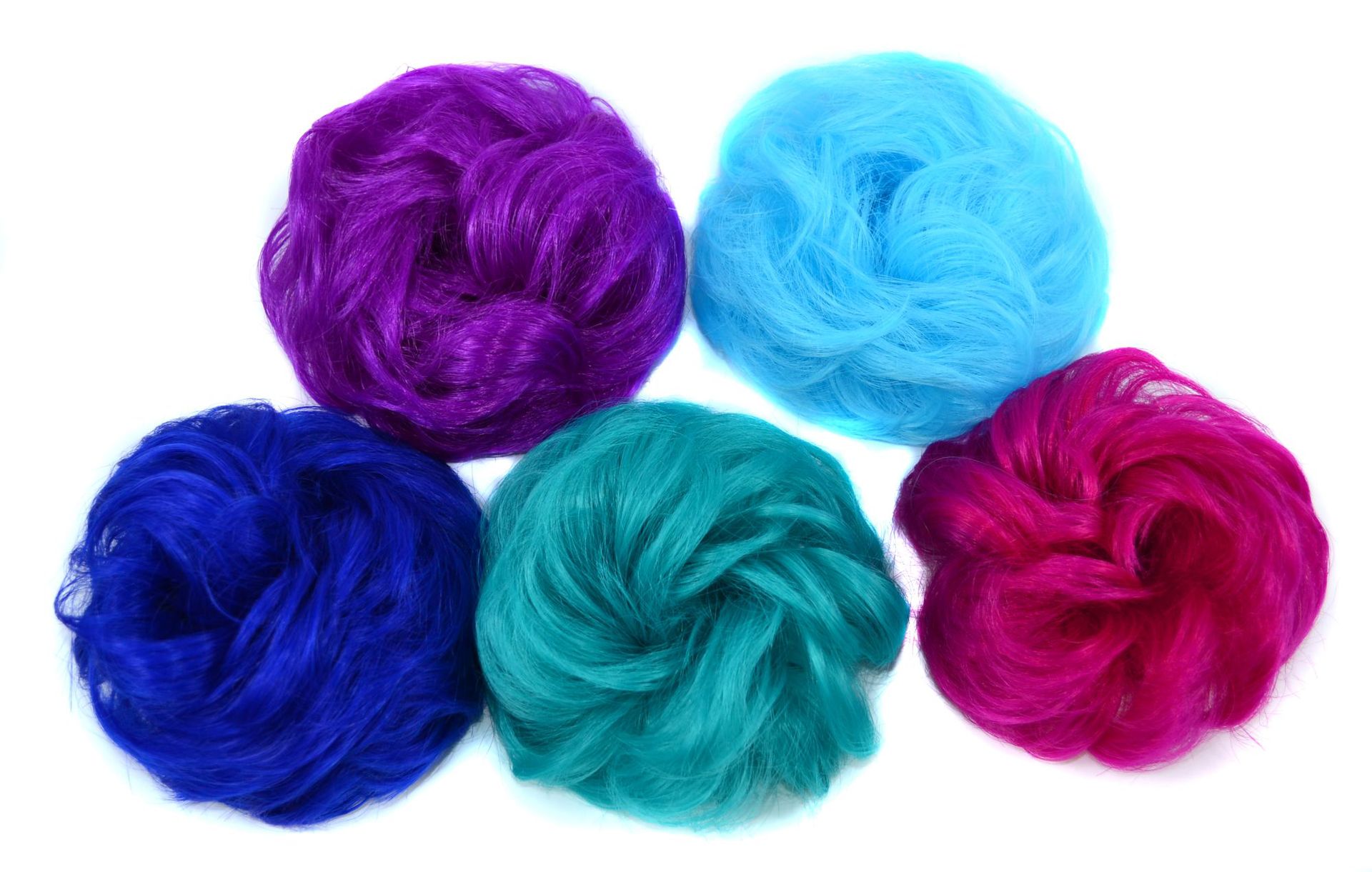 Wig Female Wig Hair Band Matte HighTemperature Fiber Ball Head Bun Hair Bag Rubber Band Curly Hair Band