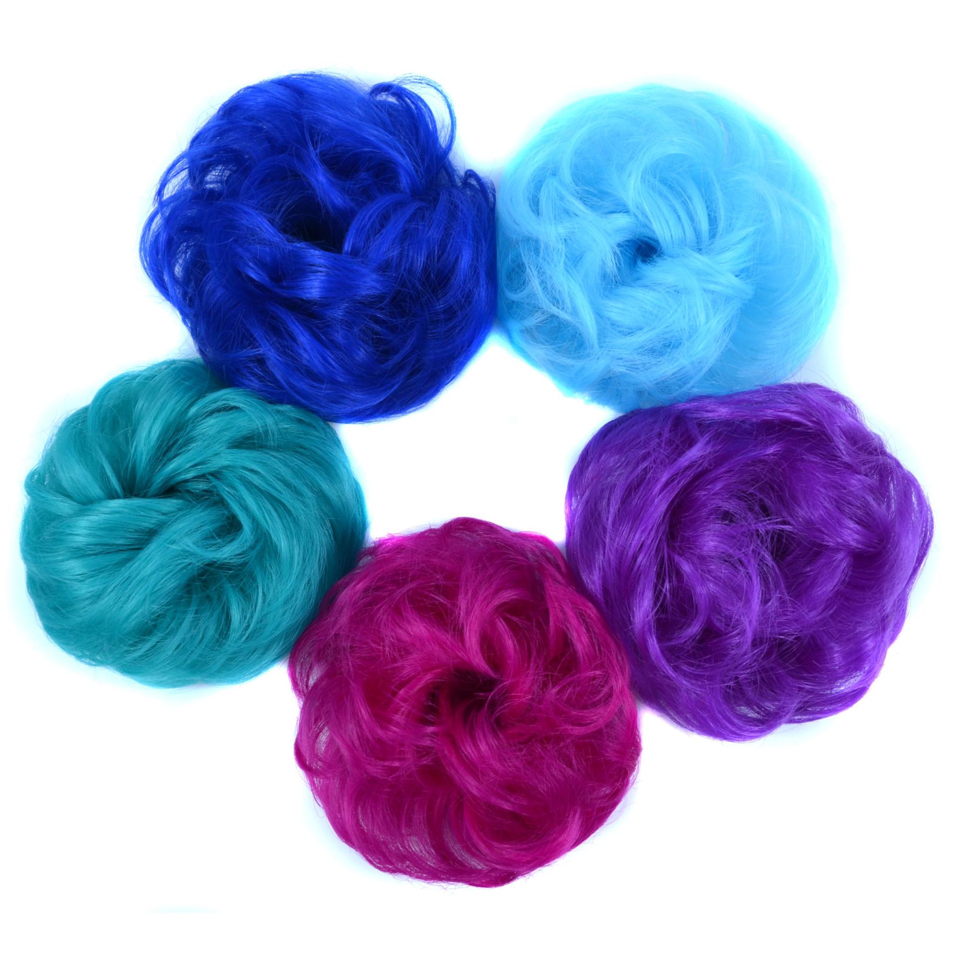 Wig Female Wig Hair Band Matte HighTemperature Fiber Ball Head Bun Hair Bag Rubber Band Curly Hair Band