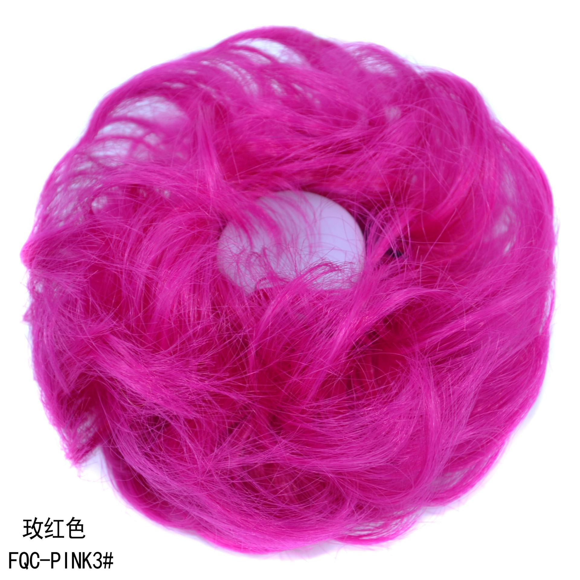 Wig Female Wig Hair Band Matte HighTemperature Fiber Ball Head Bun Hair Bag Rubber Band Curly Hair Band