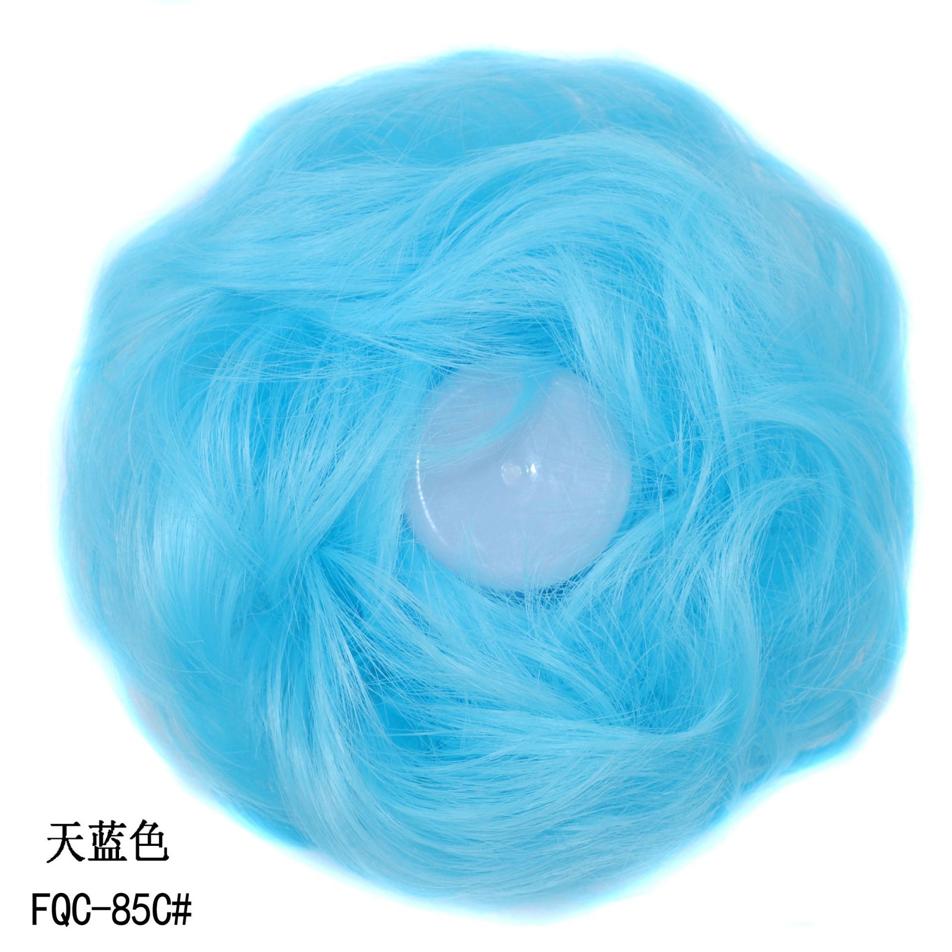 Wig Female Wig Hair Band Matte HighTemperature Fiber Ball Head Bun Hair Bag Rubber Band Curly Hair Band