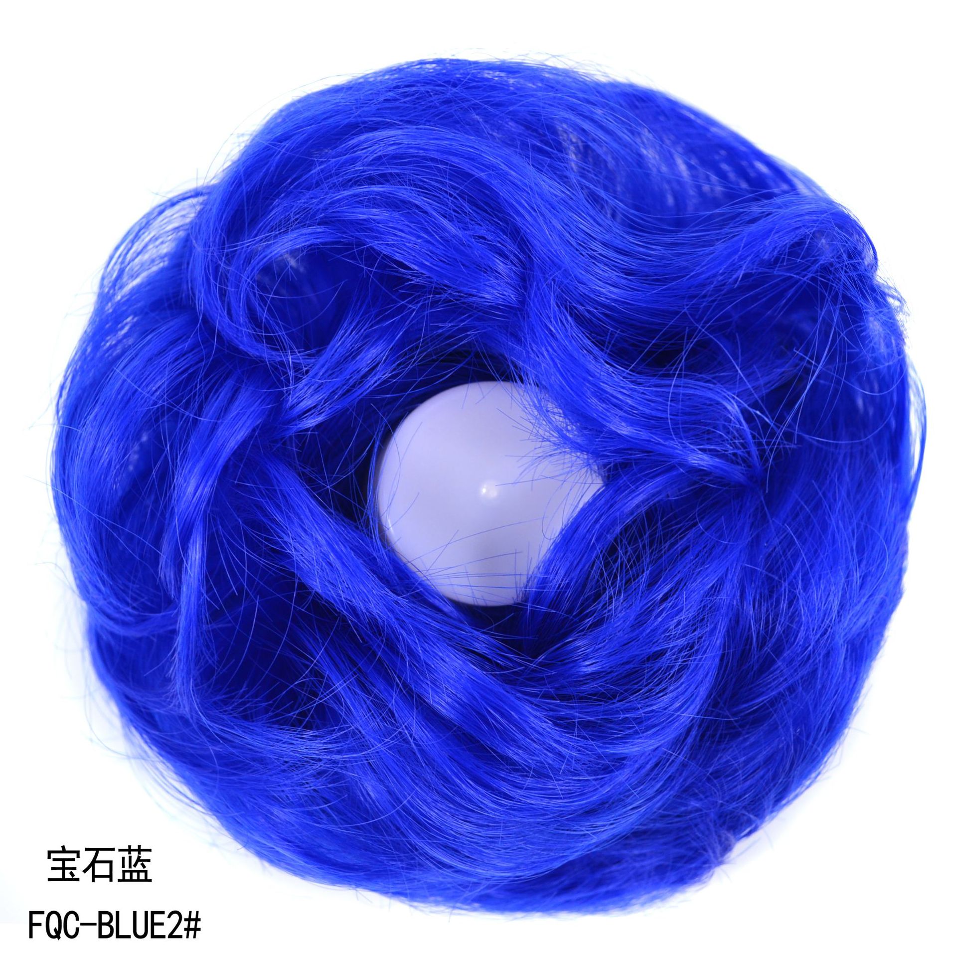 Wig Female Wig Hair Band Matte HighTemperature Fiber Ball Head Bun Hair Bag Rubber Band Curly Hair Band