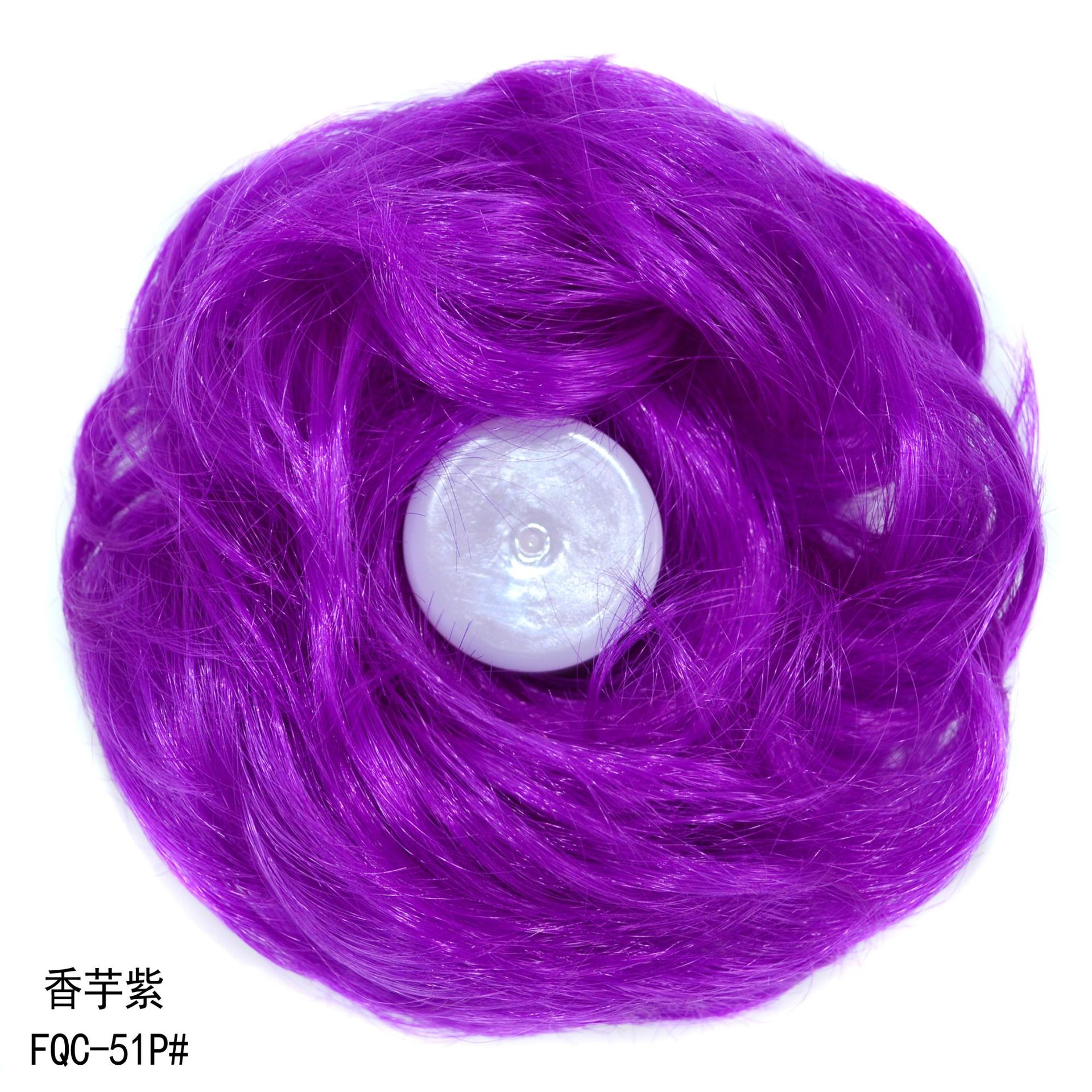 Wig Female Wig Hair Band Matte HighTemperature Fiber Ball Head Bun Hair Bag Rubber Band Curly Hair Band