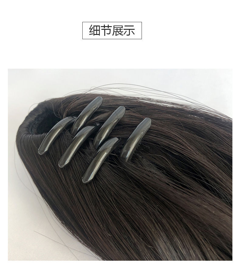 Wig Women's Long Hair Ponytail Grip Big Wavy Net Red High Ponytail Long Curly Hair Strap Corn Curler Ponytail Braid