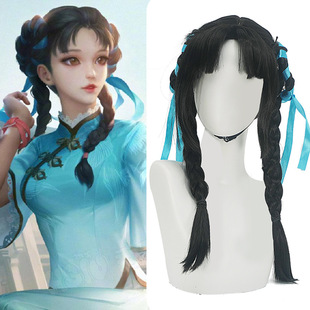European and American Style Wig Women's Front Lace Chemical Fiber Long Curly Hair Cross-Border New African Small Roll Cross-Border Wig European and American Style Wig Women's Front Lace Chemical Fiber Long Curly Hair Cross-Border New African Small Roll Cross-Border Wig