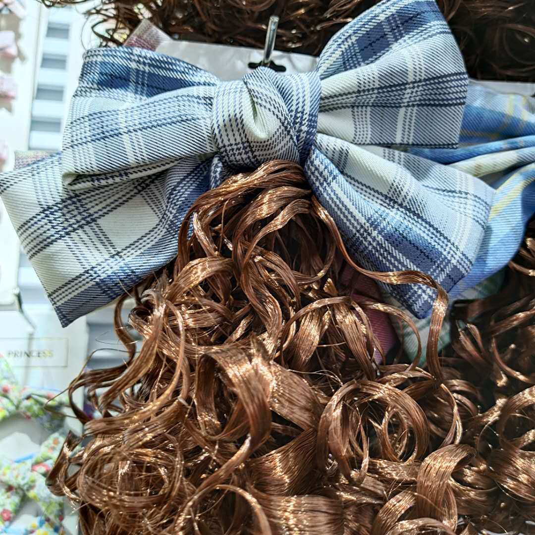 Children's Wig Headwear Bow Hairpin Princess Style Little Girl Big Wave Long Curly Hair Ponytail Girls Hair Accessories Children's Wig Headwear Bow Hairpin Princess Style Little Girl Big Wave Long Curly Hair Ponytail Girls Hair Accessories
