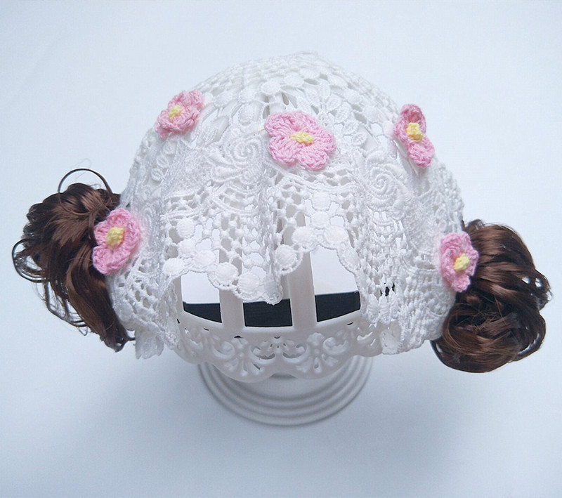 Douyin Online Influencer Same Style Girls' Wig Headdress Children's Bangs Hair Band Flower Bow Tie Curly Wig Hair Band