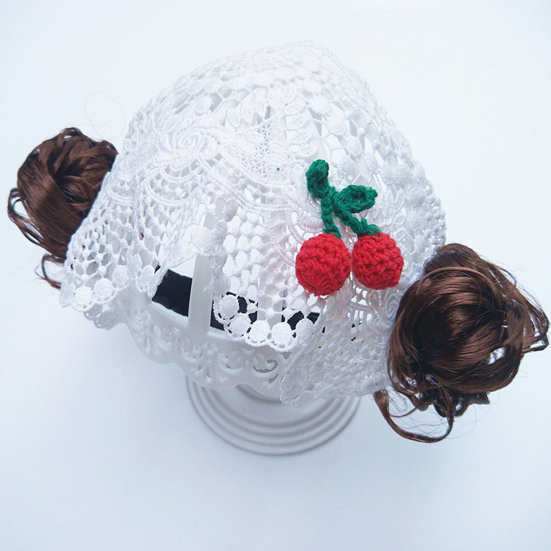 Douyin Online Influencer Same Style Girls' Wig Headdress Children's Bangs Hair Band Flower Bow Tie Curly Wig Hair Band