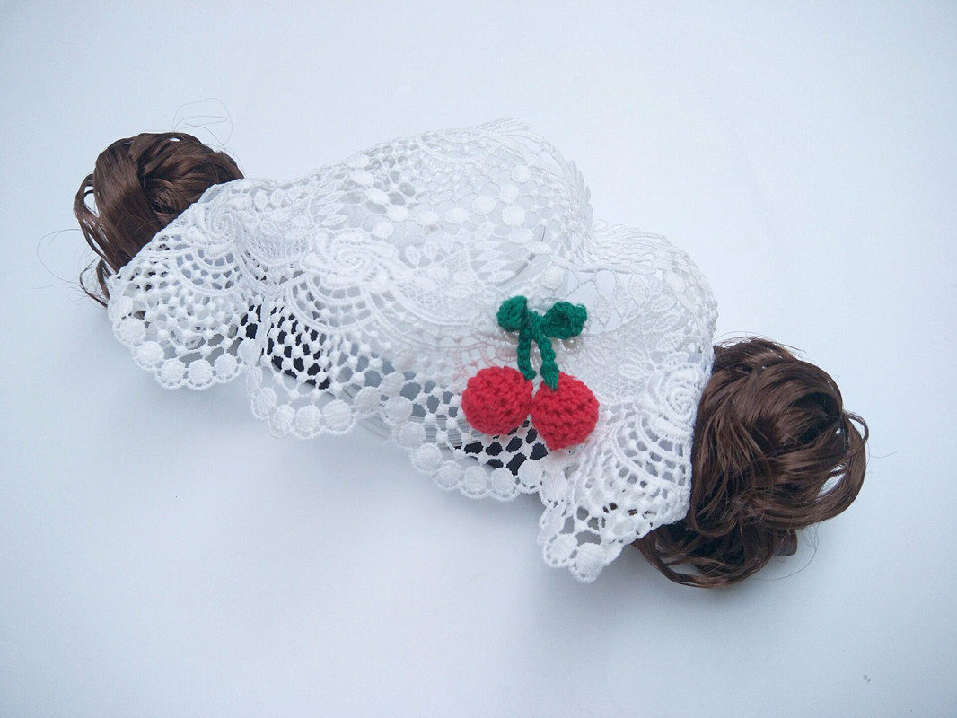 Douyin Online Influencer Same Style Girls' Wig Headdress Children's Bangs Hair Band Flower Bow Tie Curly Wig Hair Band