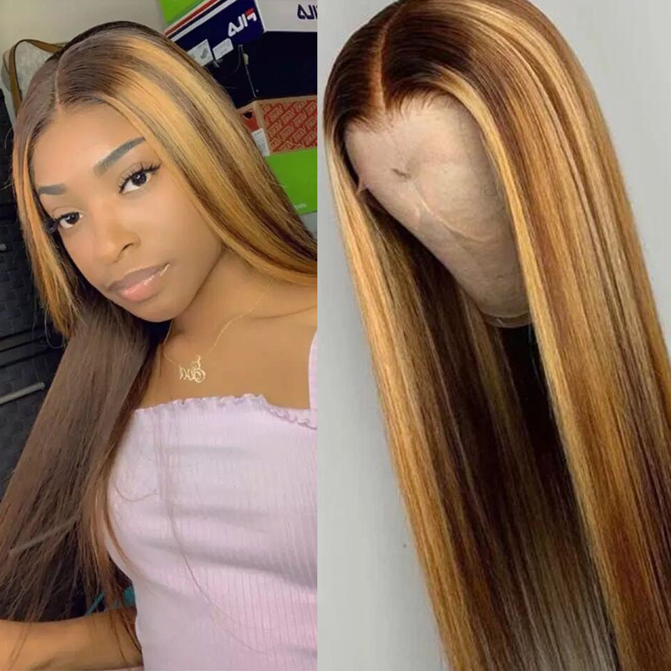 2020 Foreign Trade New Wig MidLength Dyed Gradient Long Straight Hair HighTemperature Fiber Rose Net Wig Whole