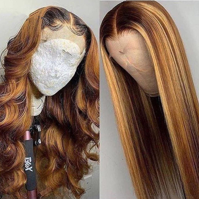 2020 Foreign Trade New Wig MidLength Dyed Gradient Long Straight Hair HighTemperature Fiber Rose Net Wig Whole