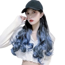 Natural Tie-Type Dyed Long Hair Braid Long Ponytail Women's Big Wave Curly Hair Wig Women's High Ponytail Wig