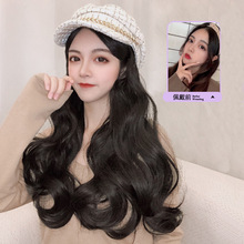 Natural Tie-Type Dyed Long Hair Braid Long Ponytail Women's Big Wave Curly Hair Wig Women's High Ponytail Wig